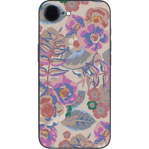 Warm Taupe Floral iPhone 16e Skin